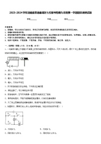 2023-2024学年湖南省常德鼎城区七校联考物理九年级第一学期期末调研试题含答案