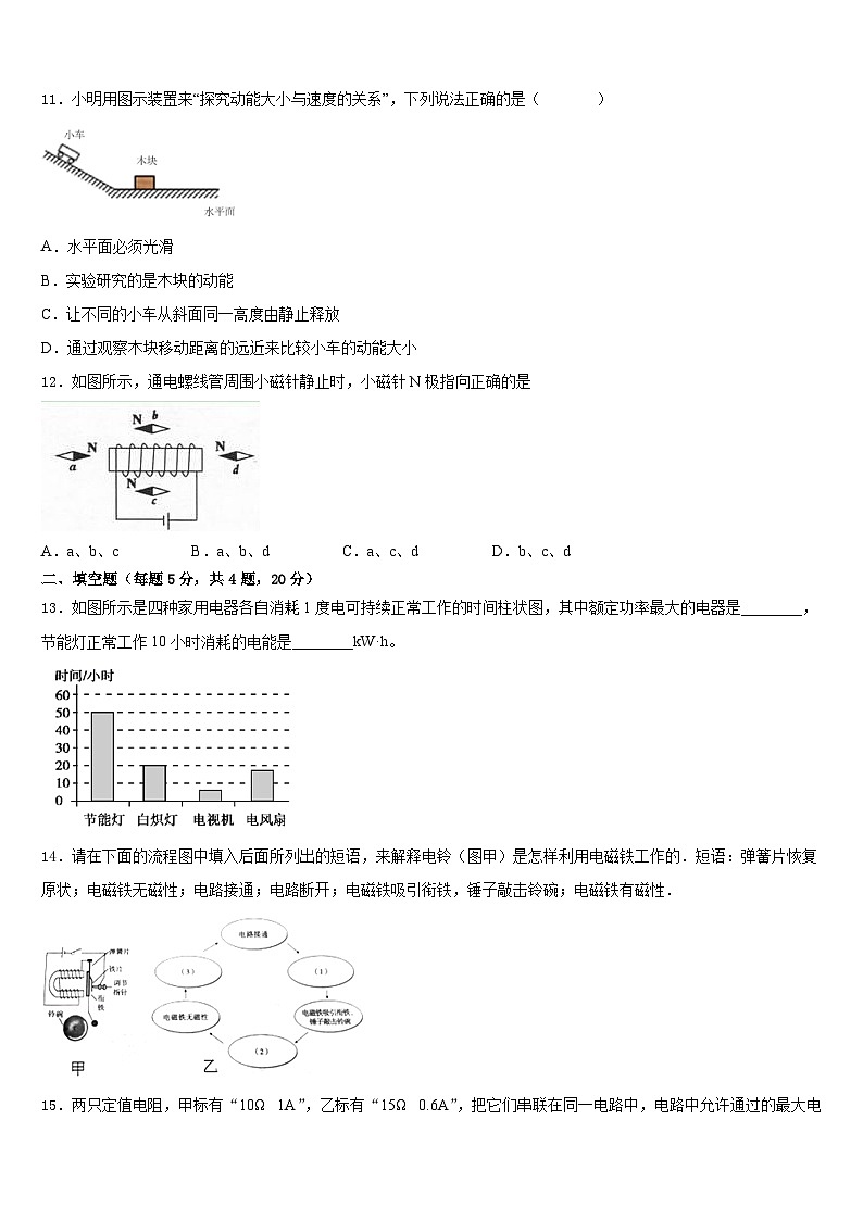 2023-2024学年湖南省新化县九年级物理第一学期期末学业质量监测试题含答案03