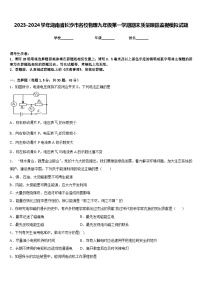 2023-2024学年湖南省长沙市名校物理九年级第一学期期末质量跟踪监视模拟试题含答案