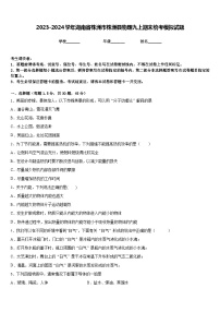 2023-2024学年湖南省株洲市株洲县物理九上期末统考模拟试题含答案