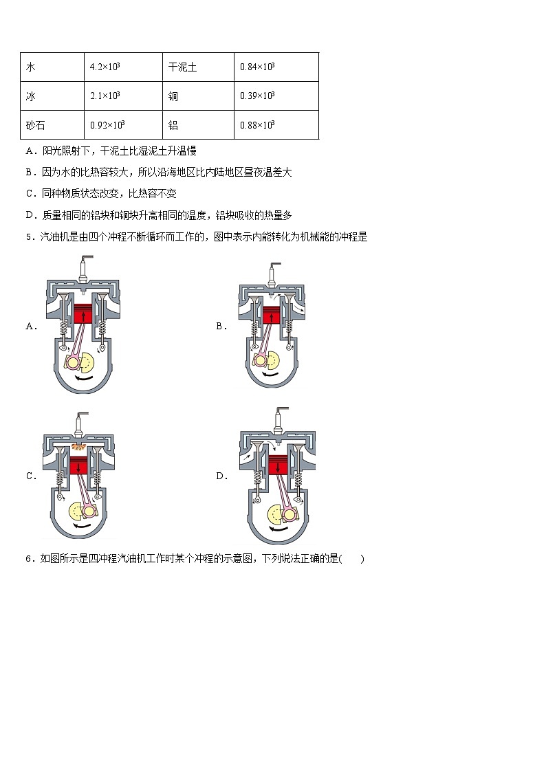 2023-2024学年甘肃省兰州市永登县物理九年级第一学期期末综合测试模拟试题含答案第2页