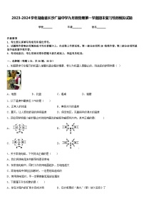 2023-2024学年湖南省长沙广益中学九年级物理第一学期期末复习检测模拟试题含答案