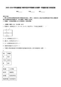 2023-2024学年福建省三明市列东中学物理九年级第一学期期末复习检测试题含答案