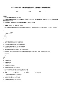 2023-2024学年甘肃省陇南市徽县九上物理期末调研模拟试题含答案