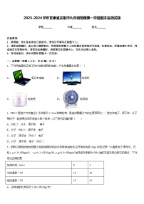 2023-2024学年甘肃省庆阳市九年级物理第一学期期末监测试题含答案