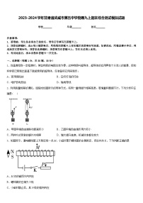 2023-2024学年甘肃省武威市第五中学物理九上期末综合测试模拟试题含答案