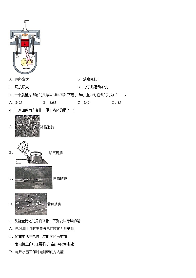 2023-2024学年福建省晋江市永春县九年级物理第一学期期末检测模拟试题含答案02