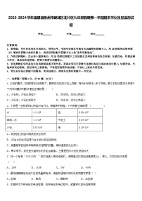 2023-2024学年福建省泉州市鲤城区北片区九年级物理第一学期期末学业质量监测试题含答案