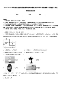 2023-2024学年福建省福州市福建师范大泉州附属中学九年级物理第一学期期末质量跟踪监视试题含答案