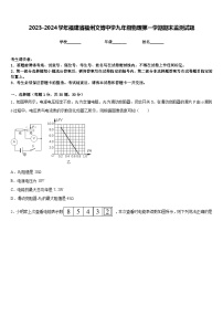 2023-2024学年福建省福州文博中学九年级物理第一学期期末监测试题含答案