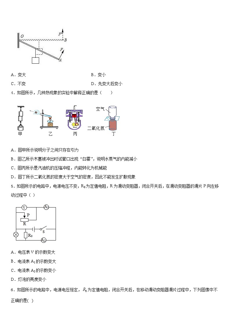 2023-2024学年福建省龙岩市上杭县物理九上期末检测模拟试题含答案第2页
