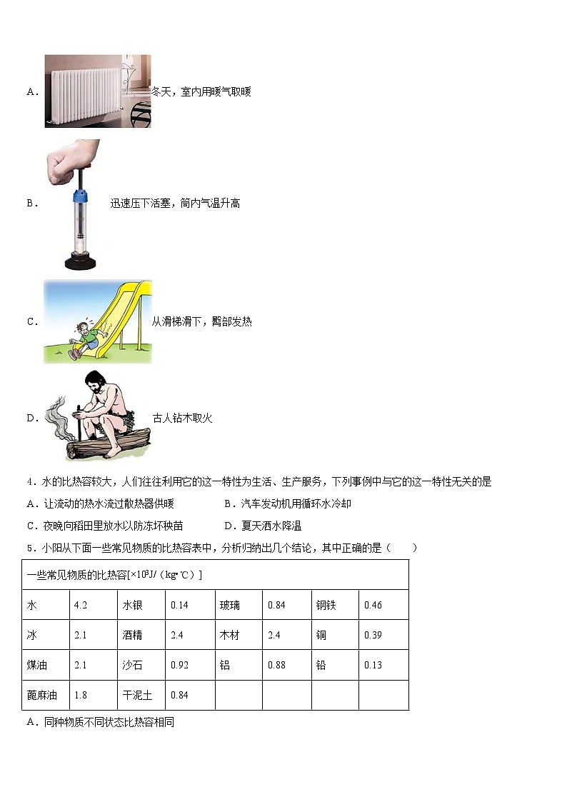 2023-2024学年福建省莆田市城厢区九上物理期末检测试题含答案02