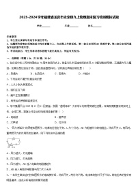 2023-2024学年福建省龙岩市永定县九上物理期末复习检测模拟试题含答案