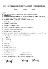 2023-2024学年福建省莆田市第二十五中学九年级物理第一学期期末监测模拟试题含答案