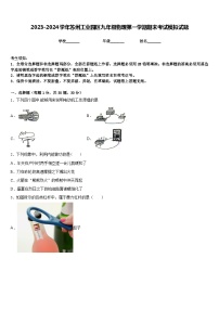 2023-2024学年苏州工业园区九年级物理第一学期期末考试模拟试题含答案