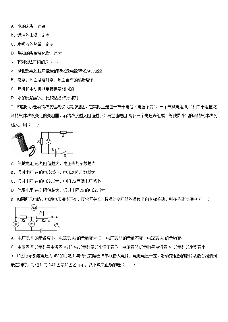 2023-2024学年福建省莆田市仙游县九年级物理第一学期期末复习检测试题含答案第2页