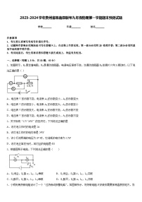 2023-2024学年贵州省思南县联考九年级物理第一学期期末预测试题含答案