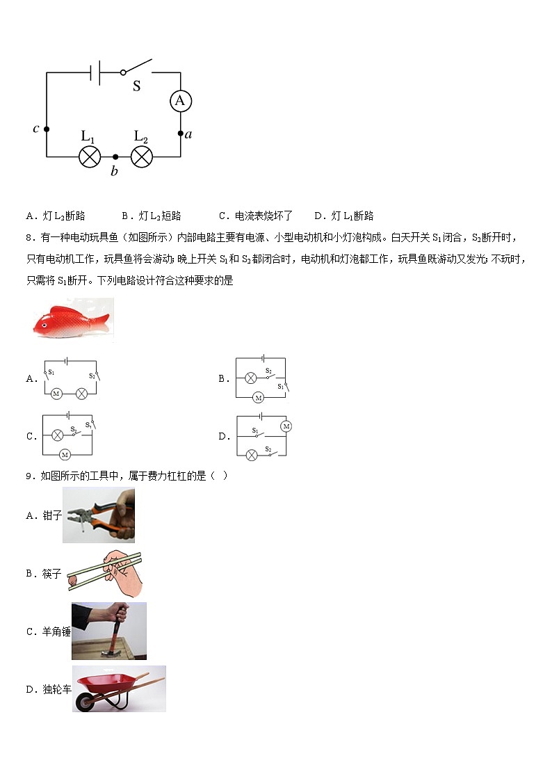 2023-2024学年重庆市大足迪涛学校九上物理期末复习检测模拟试题含答案第3页