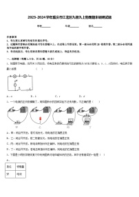 2023-2024学年重庆市江北区九级九上物理期末调研试题含答案