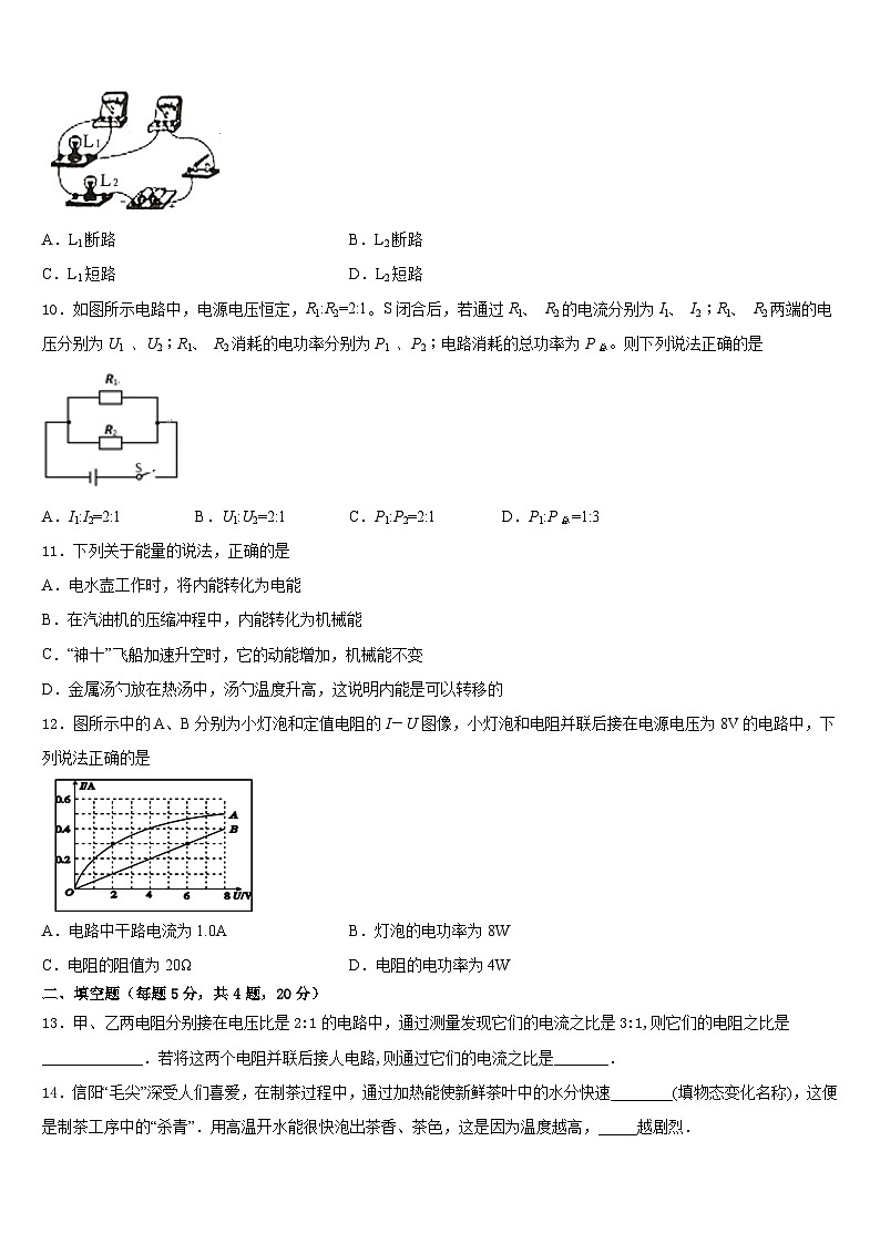 2023-2024学年重庆市两江巴蜀中学九年级物理第一学期期末经典试题含答案03