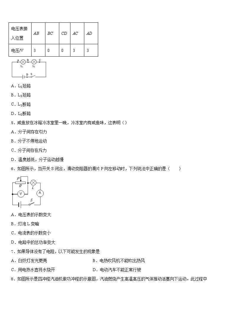 2023-2024学年重庆市渝中学区巴蜀中学物理九年级第一学期期末教学质量检测模拟试题含答案02