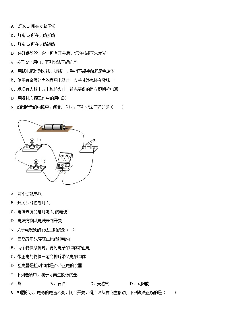 2023-2024学年铜陵市重点中学九上物理期末达标测试试题含答案第2页