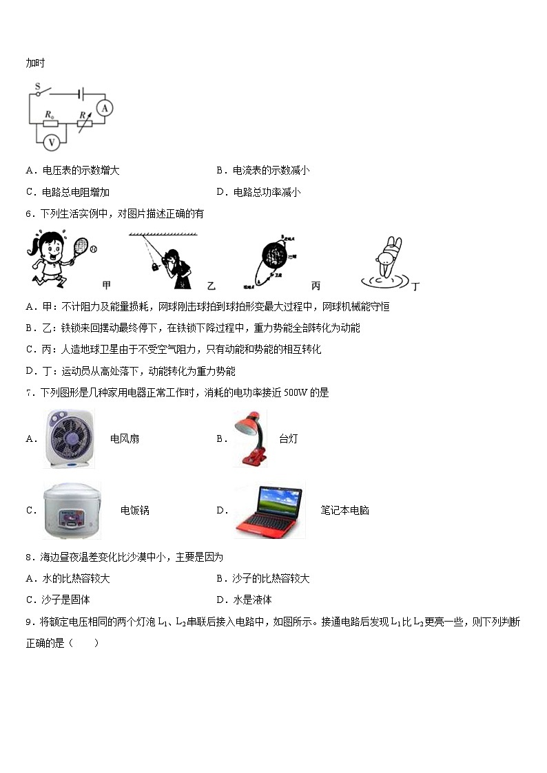 2023-2024学年黑龙江省甘南县联考物理九年级第一学期期末经典试题含答案02