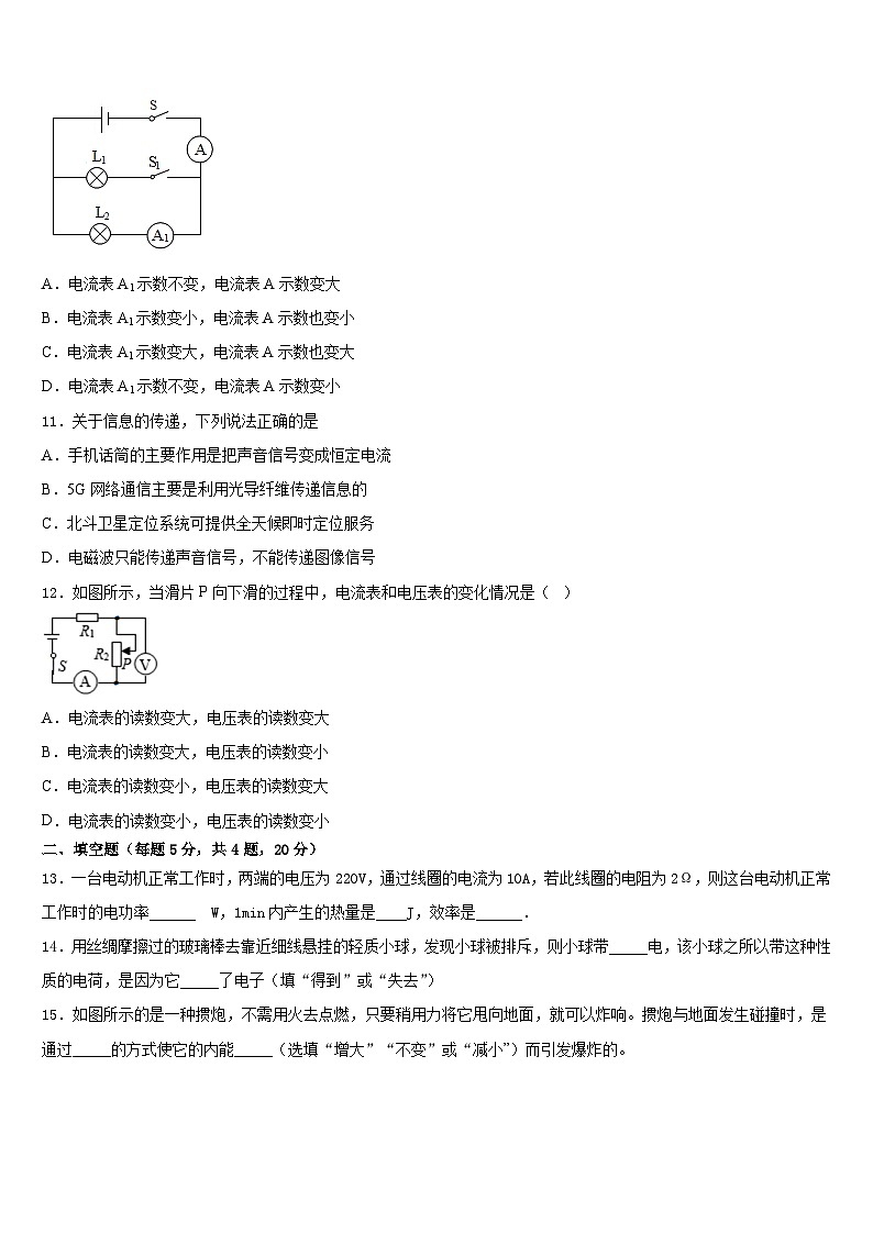 2023-2024学年黑龙江省哈尔滨旭东中学物理九上期末达标检测模拟试题含答案第3页