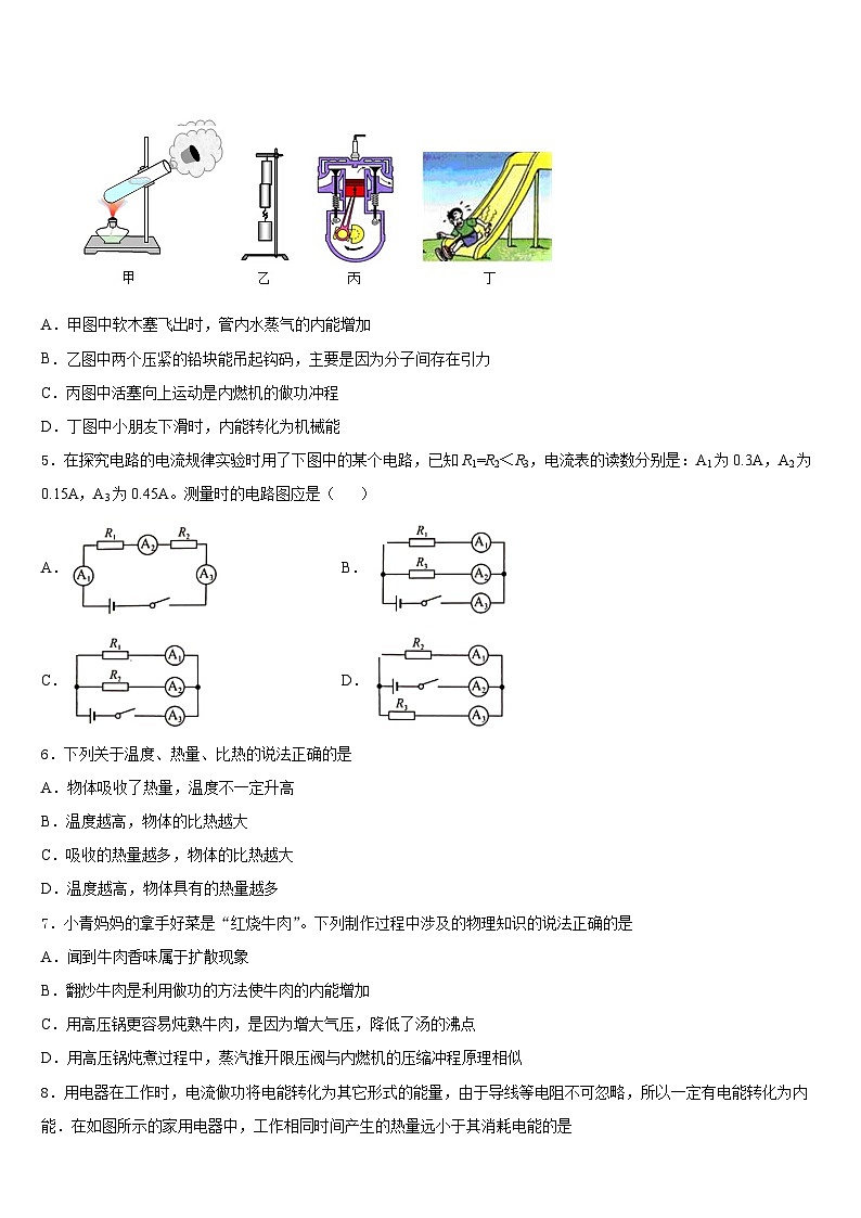 2023-2024学年黑龙江省海伦市第五中学物理九上期末质量跟踪监视试题含答案第2页