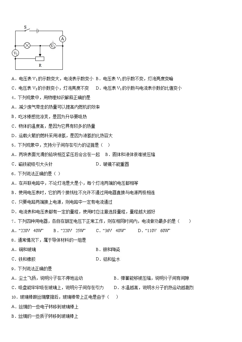 2023-2024学年黑龙江省齐齐哈尔市实验学校九年级物理第一学期期末综合测试模拟试题含答案02