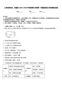 上海市静安区、青浦区2023-2024学年物理九年级第一学期期末复习检测模拟试题含答案