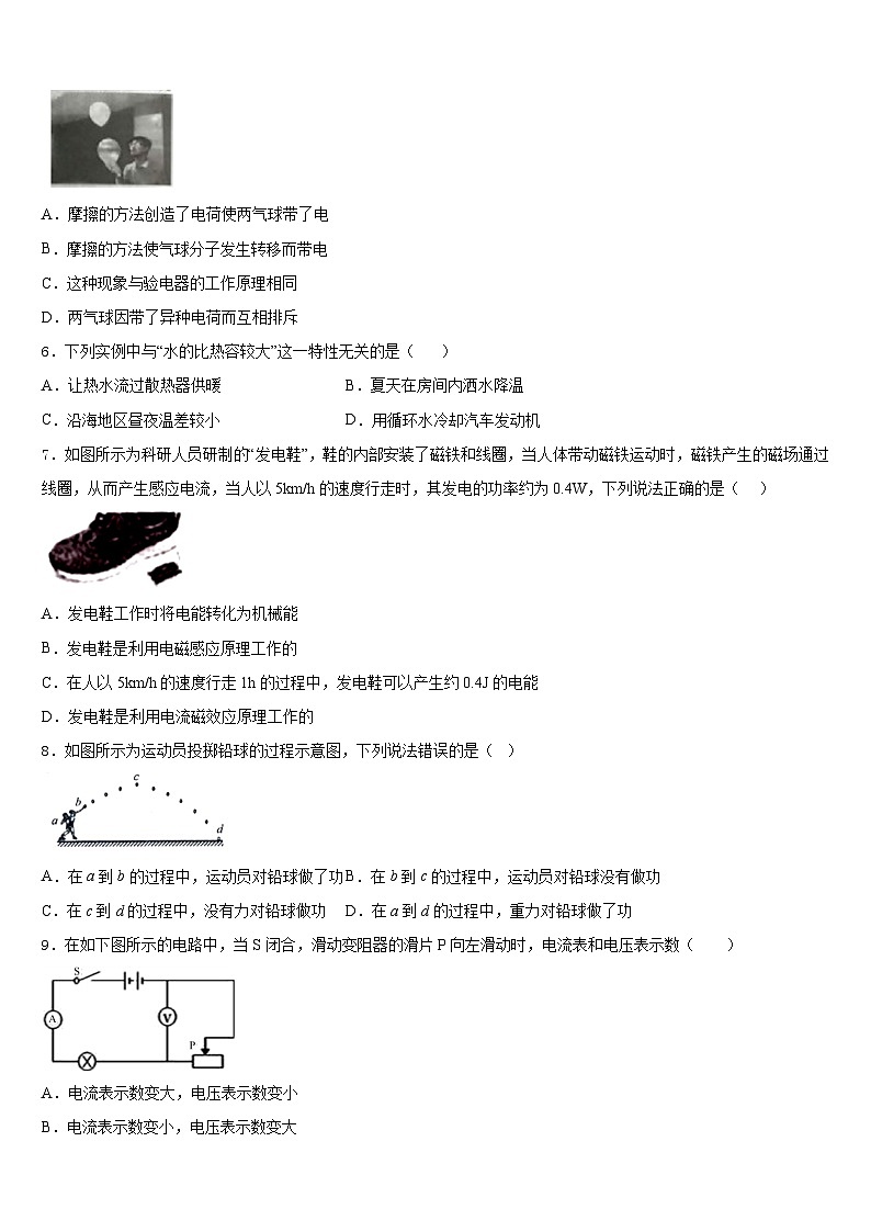 上海市青浦区2023-2024学年九上物理期末联考试题含答案第3页