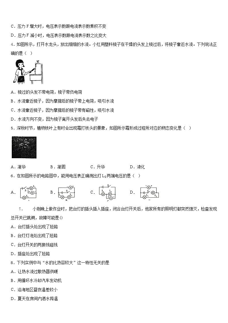 内蒙古自治区呼和浩特市2023-2024学年物理九年级第一学期期末预测试题含答案02