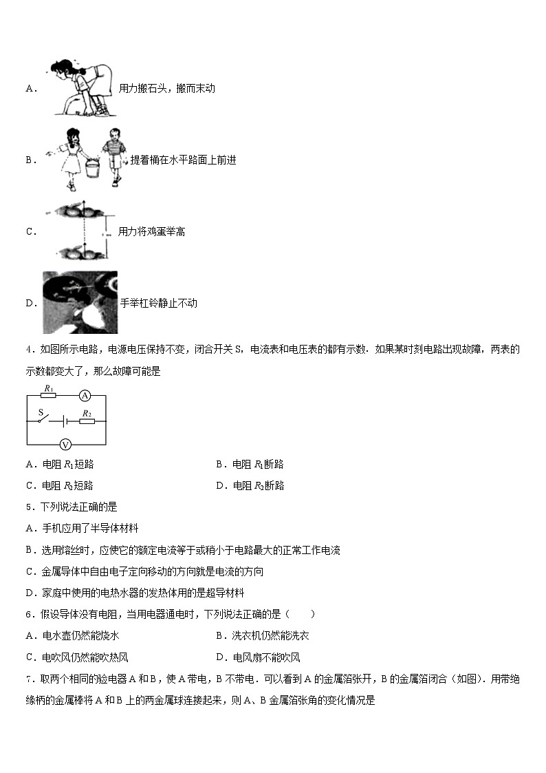 北京市高级中学等学校2023-2024学年物理九年级第一学期期末学业质量监测模拟试题含答案第2页