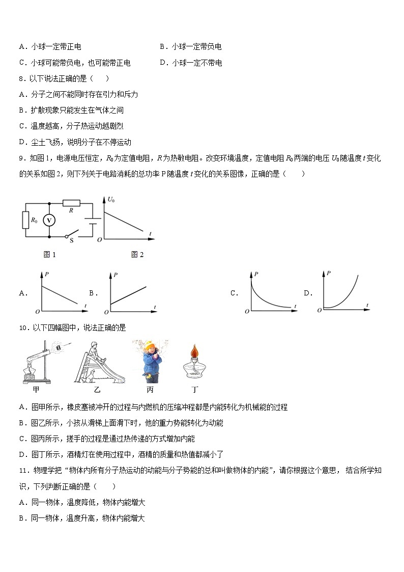 四川省乐山市犍为县2023-2024学年物理九上期末质量跟踪监视试题含答案第3页