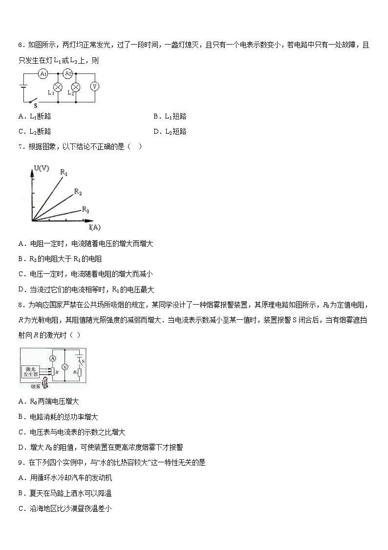 四川省宜宾市高县2023-2024学年九上物理期末统考模拟试题含答案第2页