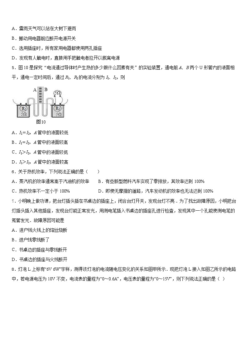 四川省广安市华蓥市第一中学2023-2024学年物理九上期末达标测试试题含答案第2页
