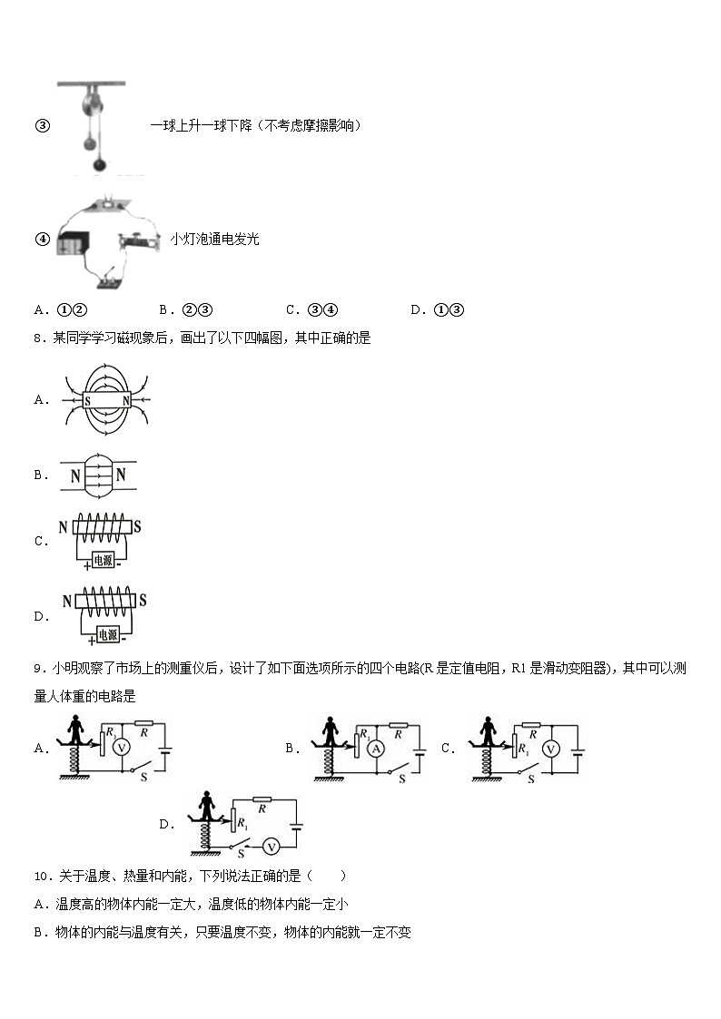 四川省攀枝花市名校2023-2024学年九上物理期末质量跟踪监视模拟试题含答案03