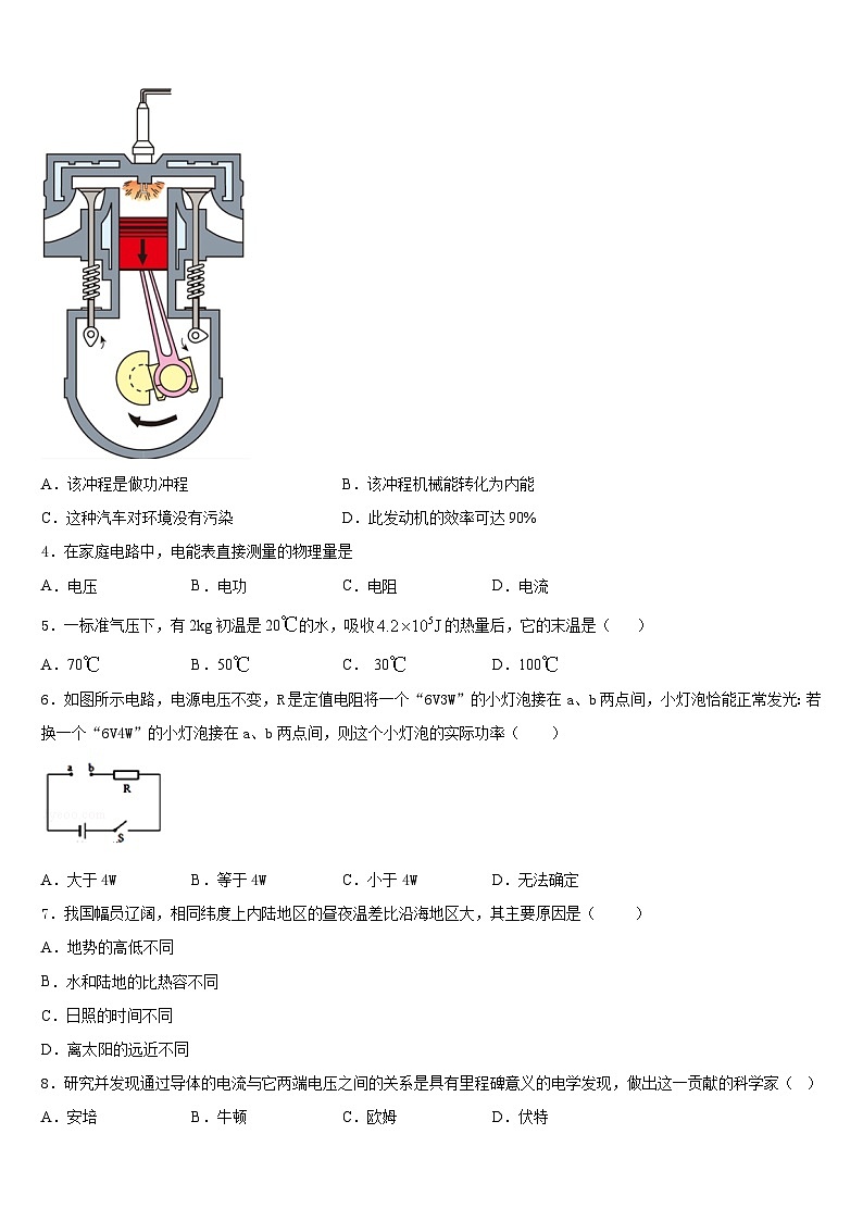 四川绵阳富乐园际学校2023-2024学年物理九上期末统考试题含答案第2页
