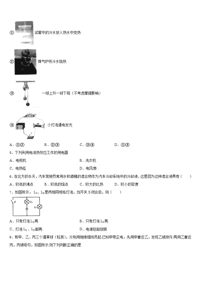 四川省阿坝市2023-2024学年九上物理期末质量跟踪监视试题含答案第2页
