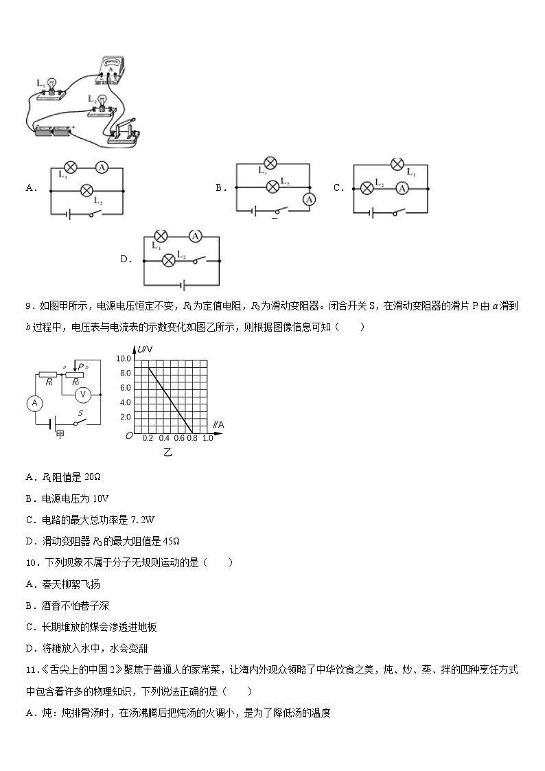 天津市河东区名校2023-2024学年物理九上期末检测模拟试题含答案03
