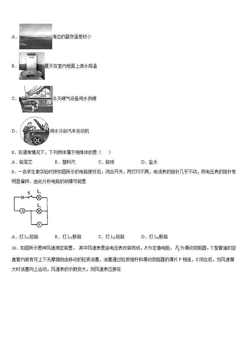 吉林省农安县杨树林中学2023-2024学年物理九年级第一学期期末学业水平测试试题含答案03