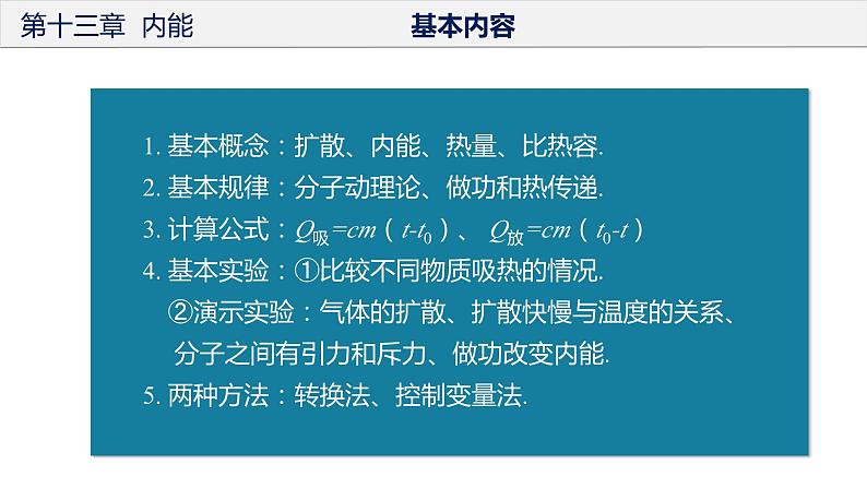 人教版第九年级物理  第十三章  内能 单元复习课件02