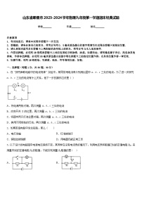 山东省即墨市2023-2024学年物理九年级第一学期期末经典试题含答案