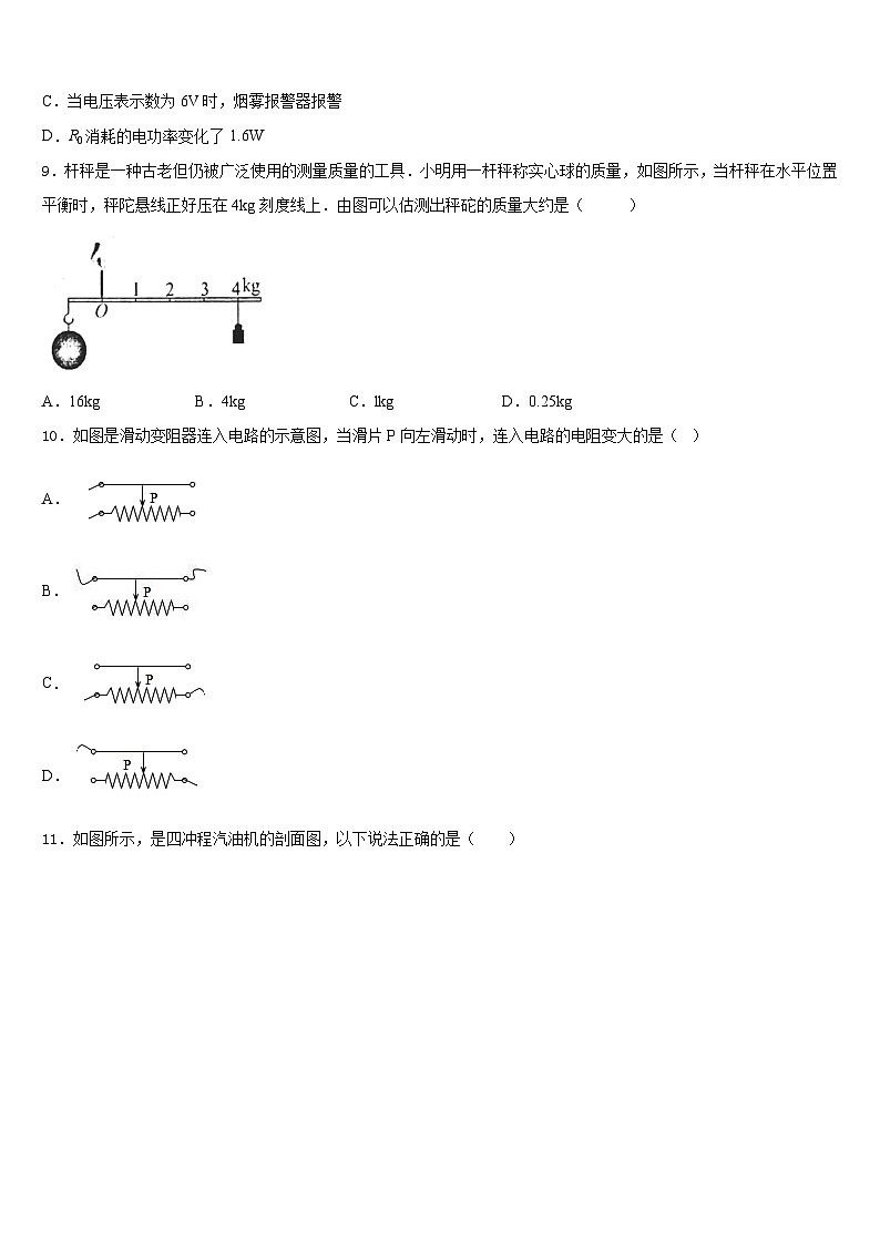 山东省乐陵市第一中学2023-2024学年物理九年级第一学期期末学业质量监测试题含答案第3页