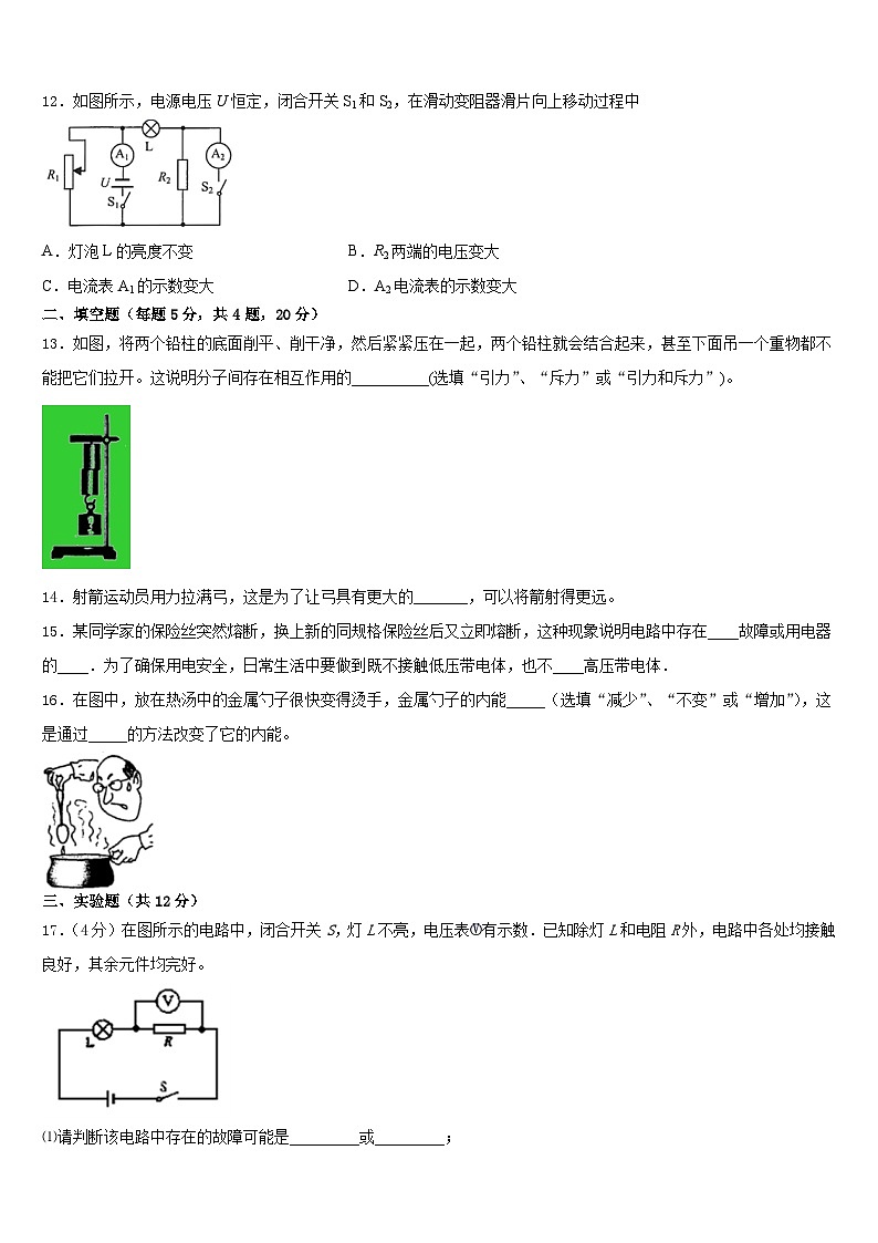 山东省临沂市经济技术开发区2023-2024学年九年级物理第一学期期末达标检测试题含答案第3页