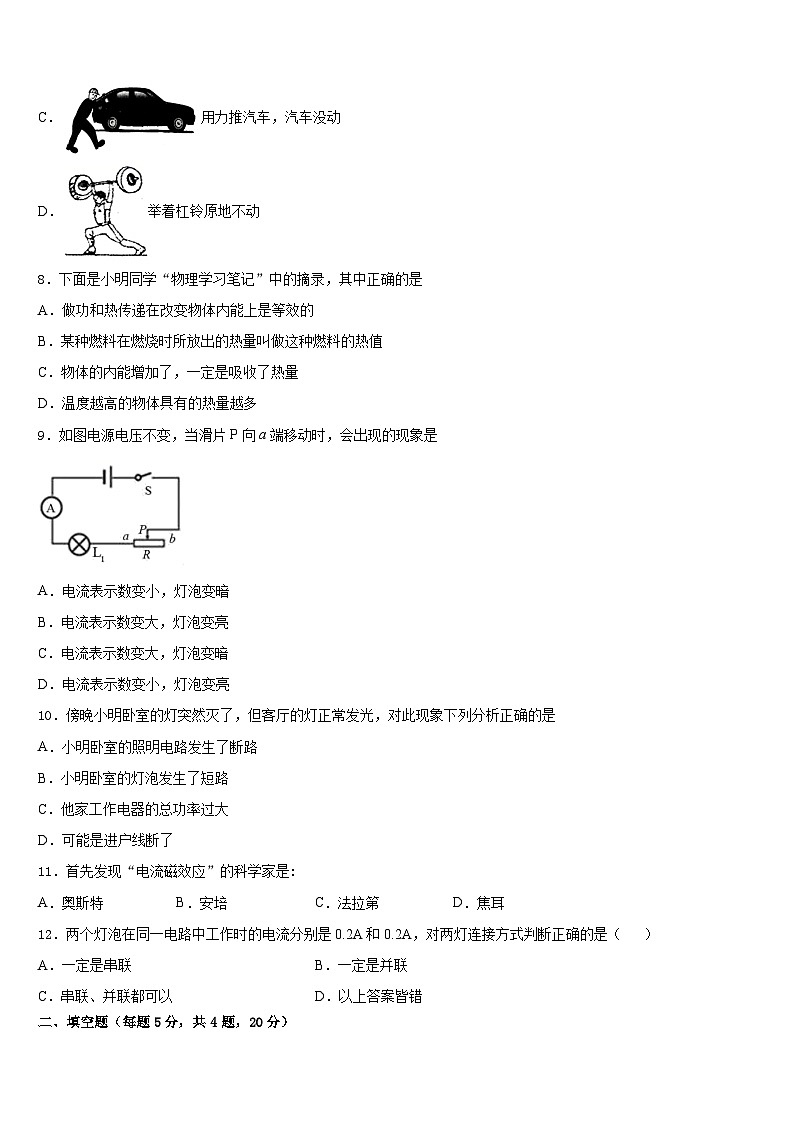 山东省武城县2023-2024学年九上物理期末达标检测模拟试题含答案第3页