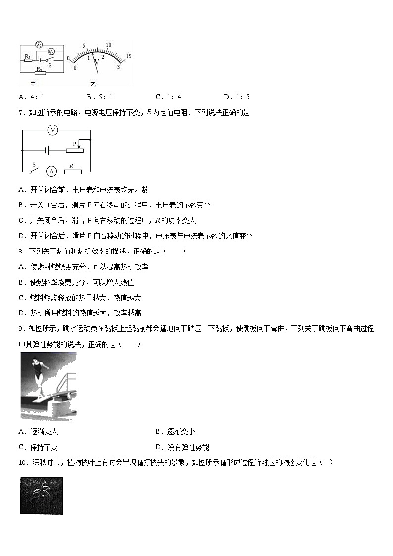 山东省武城县联考2023-2024学年物理九上期末达标测试试题含答案03