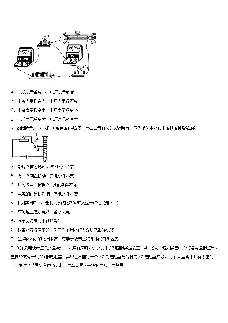 山东省牡丹区胡集中学2023-2024学年九上物理期末教学质量检测试题含答案02