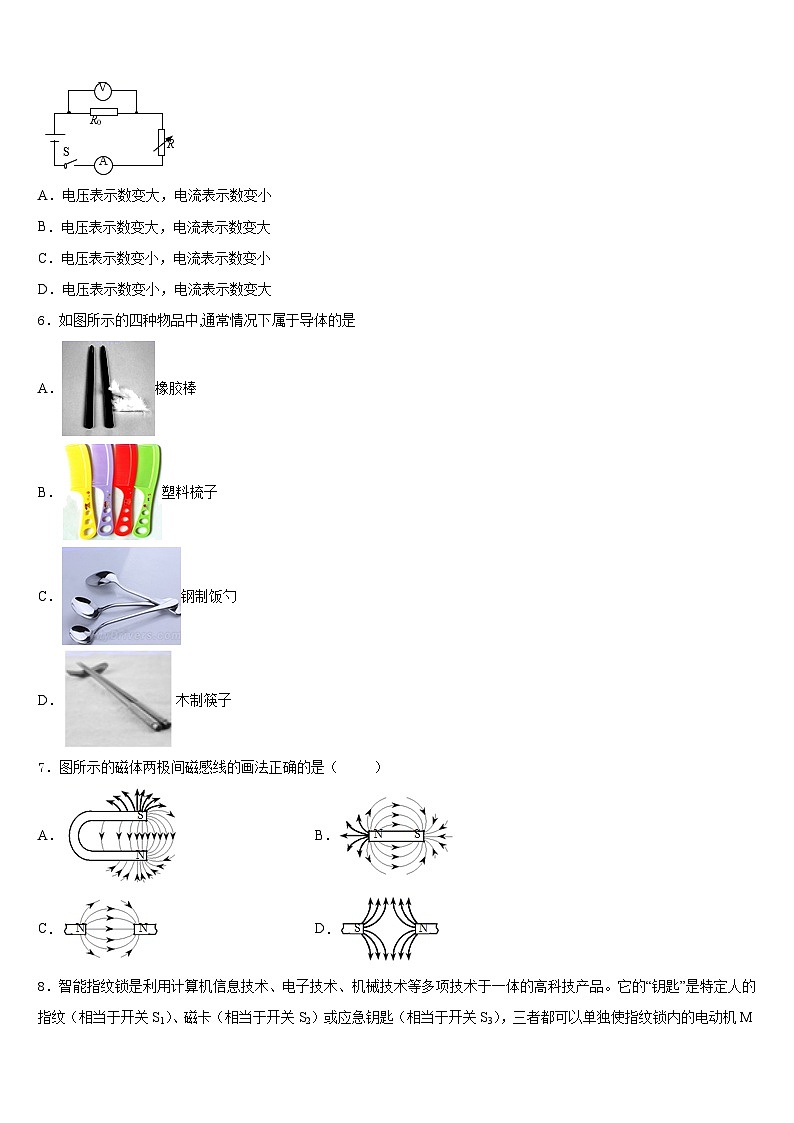 山东省青岛开发区实验2023-2024学年物理九年级第一学期期末教学质量检测试题含答案第2页